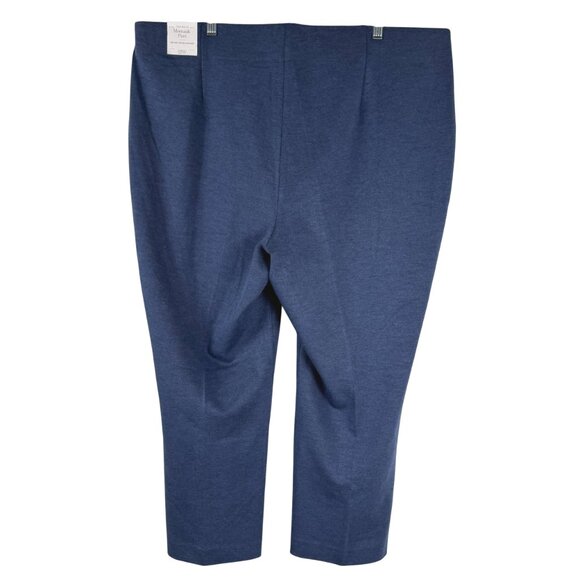 Talbots Montauk Pull On Pants 22W Blue Viscose Blend Stretch Office PT-2587 - Picture 4 of 10